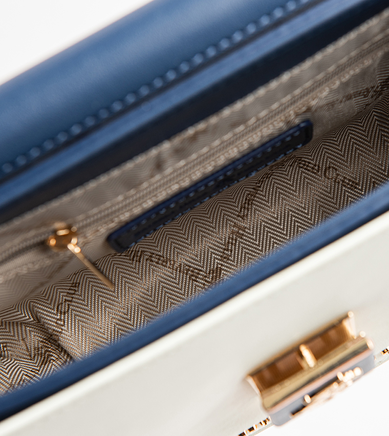 Color Block Top Handle Bag