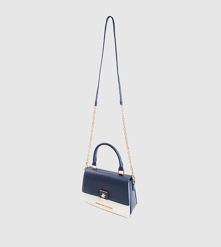Color Block Top Handle Bag