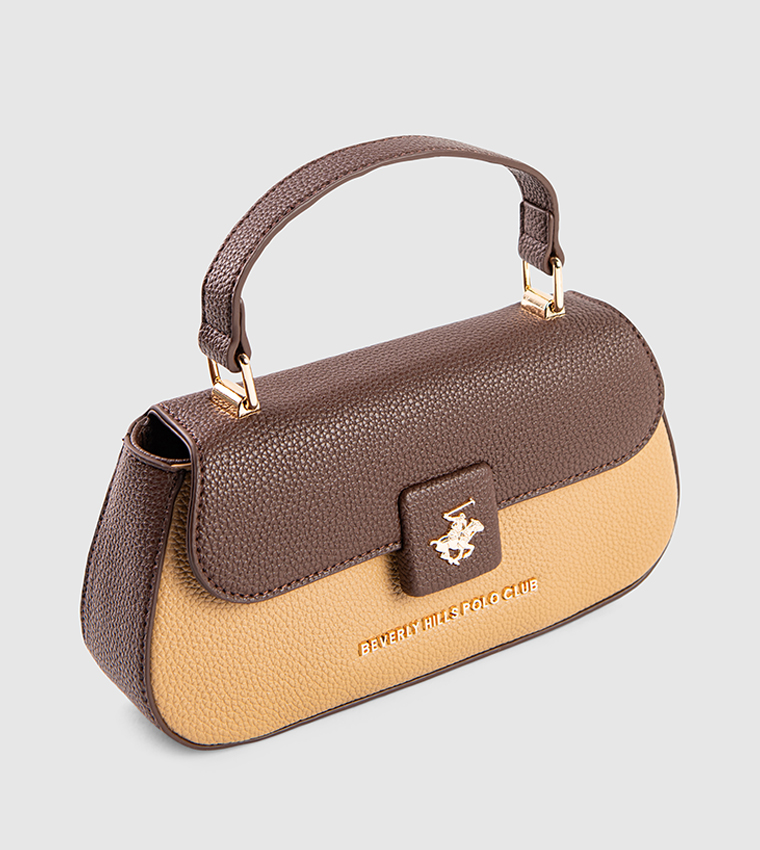 Color Block Top Handle Bag