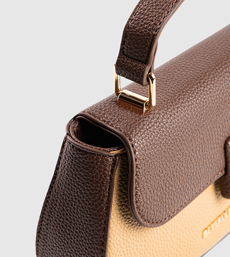 Color Block Top Handle Bag