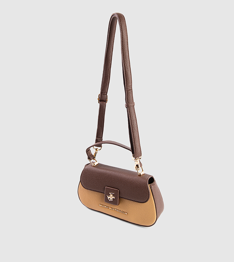 Color Block Top Handle Bag