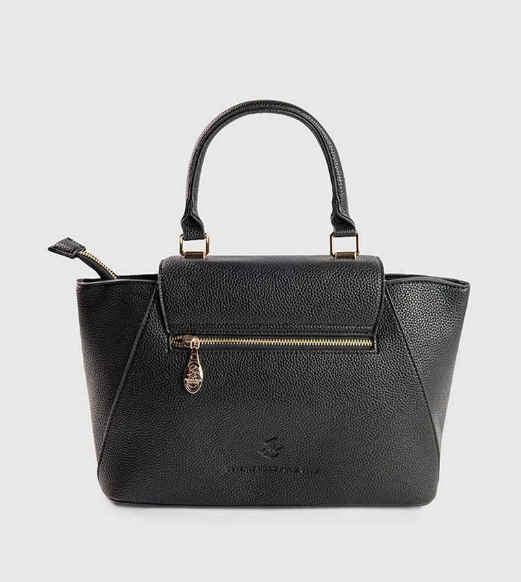 Textured Top Handle Bag