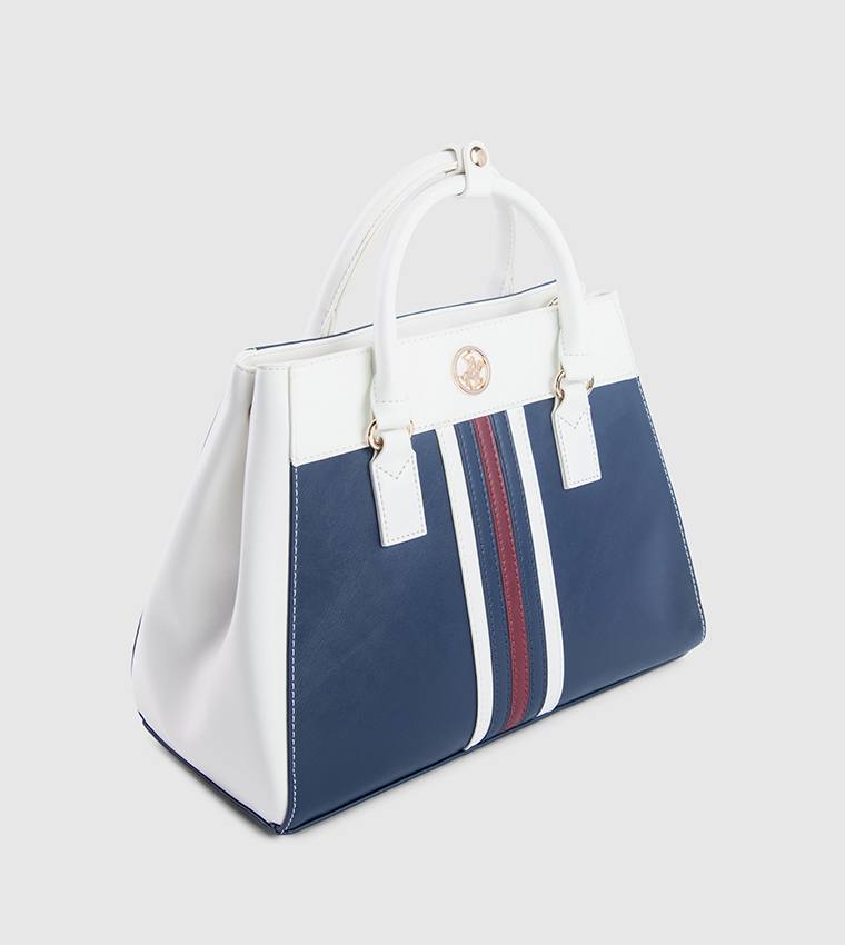 Color Block Satchel Bag