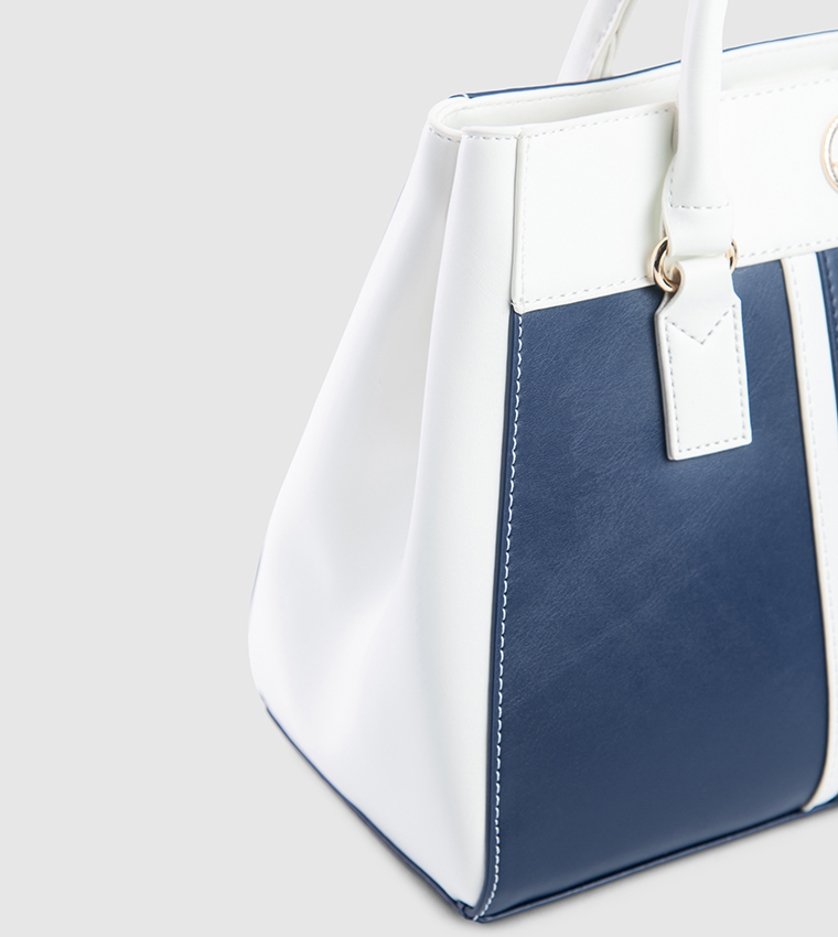 Color Block Satchel Bag