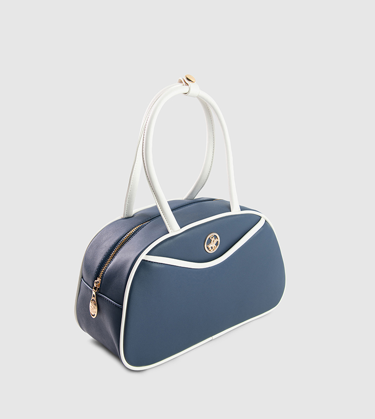 Contrast Trim Shoulder Bag