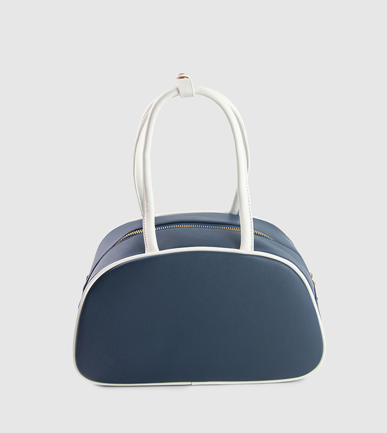 Contrast Trim Shoulder Bag