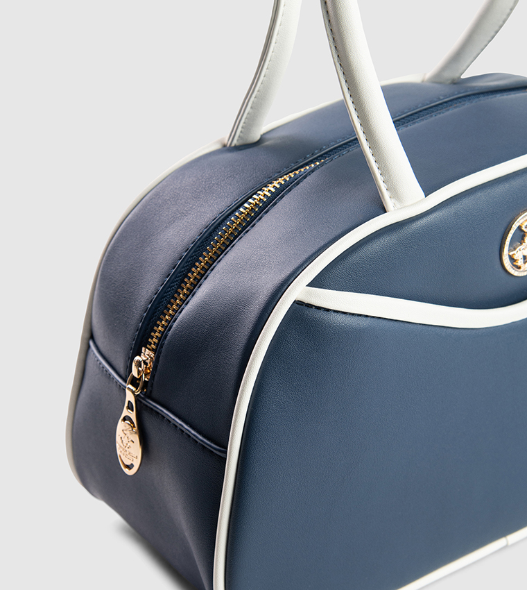 Contrast Trim Shoulder Bag