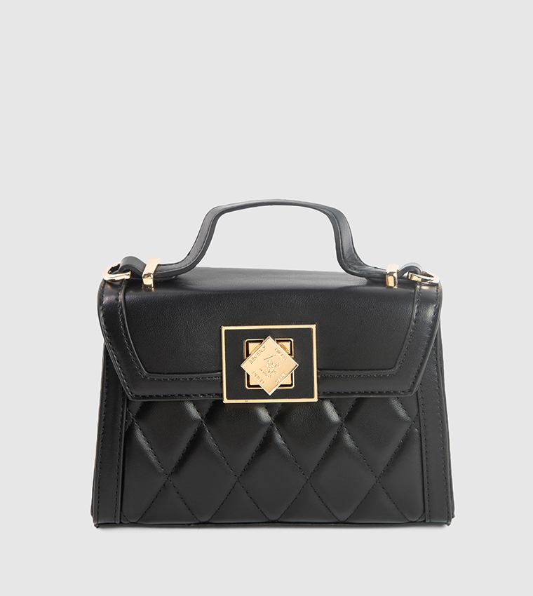 Logo Detail Puffer Top Handle Bag