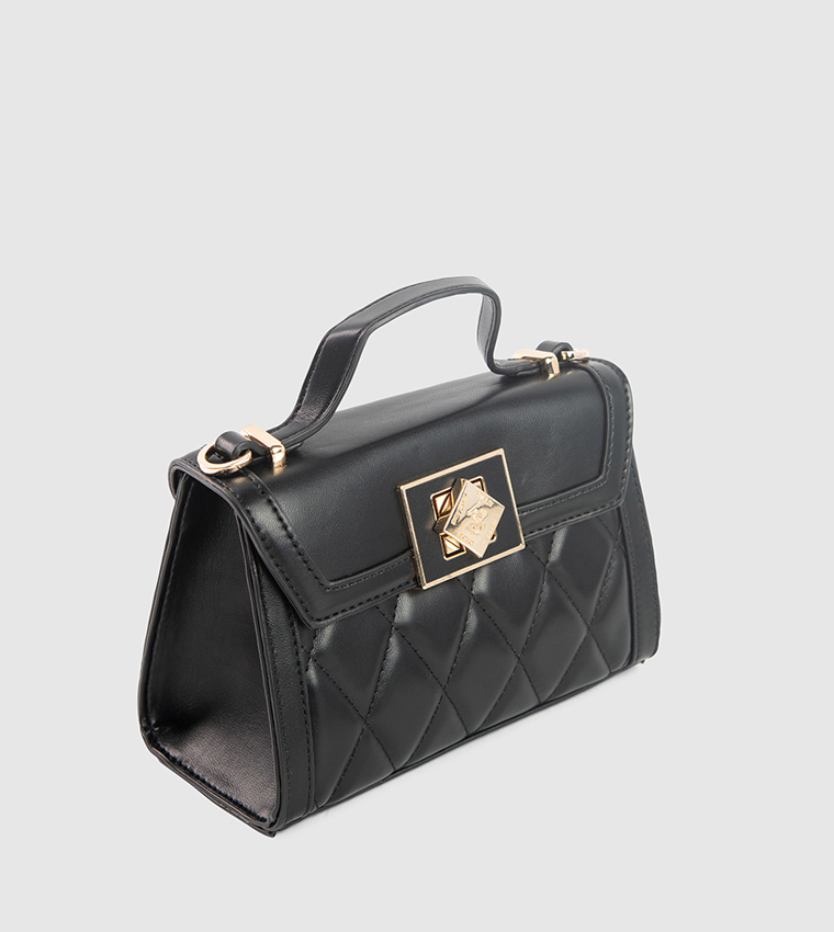 Logo Detail Puffer Top Handle Bag