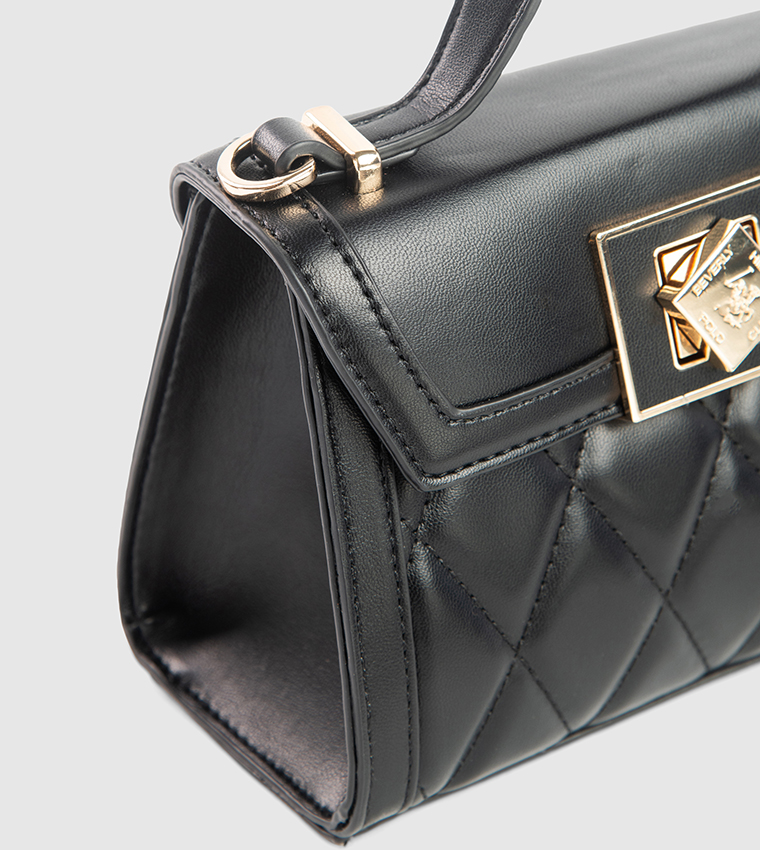 Logo Detail Puffer Top Handle Bag