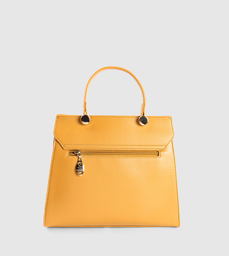 Puffer Twist Lock Top Handle Bag