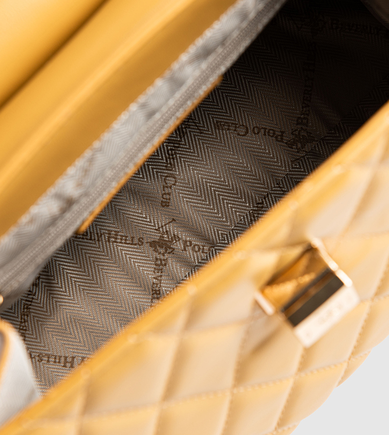 Puffer Twist Lock Top Handle Bag