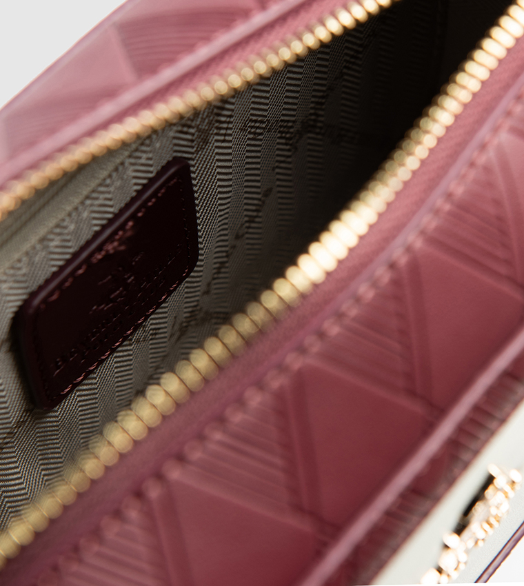 Color Block Logo Detail Camera Bag