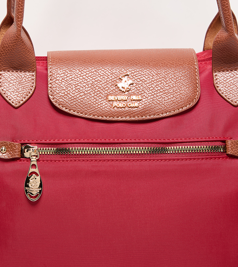 Logo Detail Contrast Detail Tote Bag