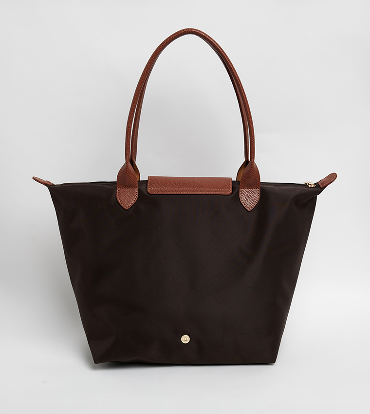 Logo Detail Contrast Detail Tote Bag