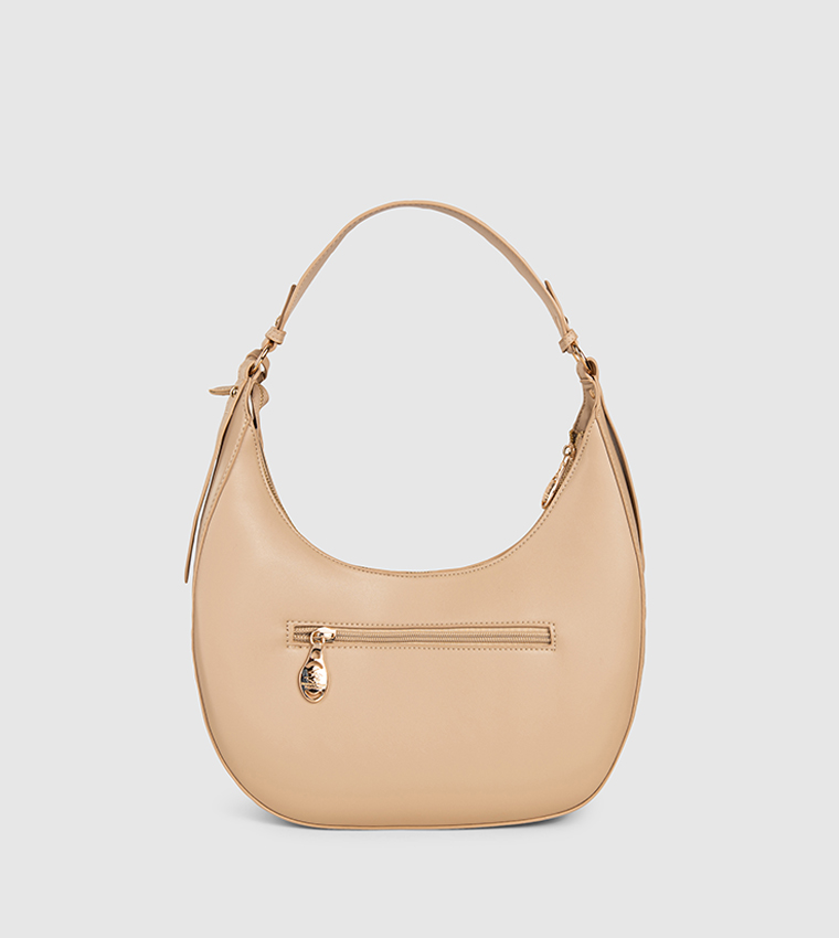 Basket Weave Zippered Hobo Bag