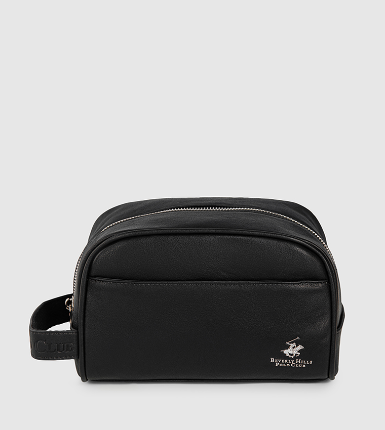 Logo Detail Zippered Toiletry Bag