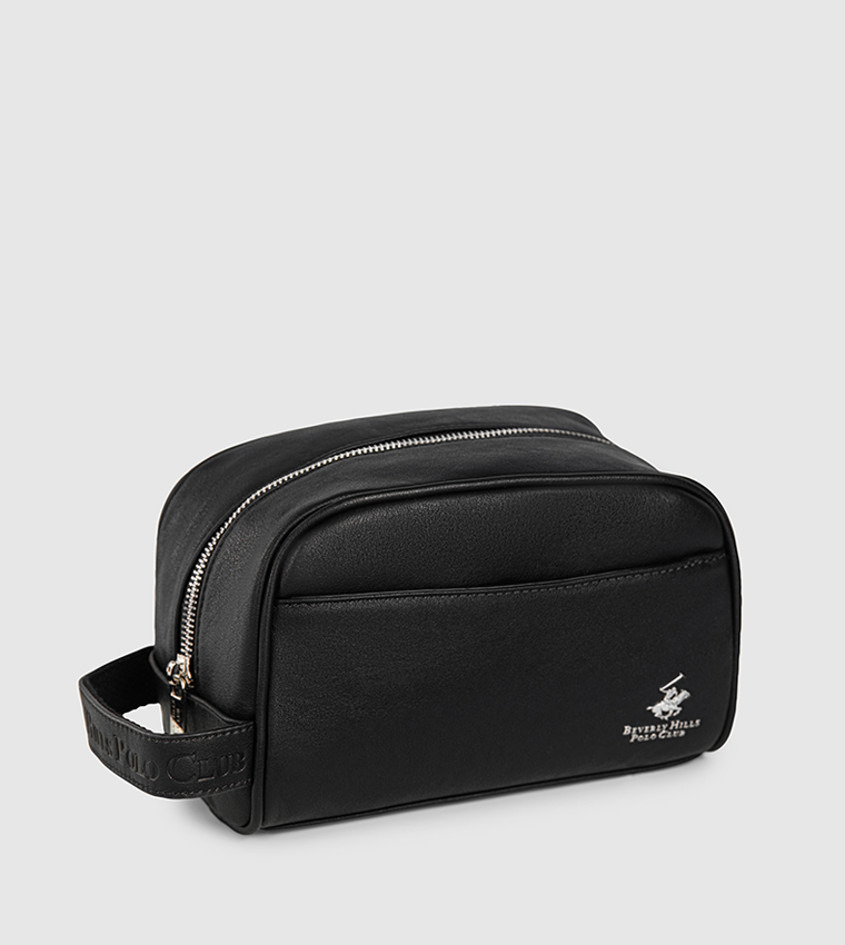 Logo Detail Zippered Toiletry Bag