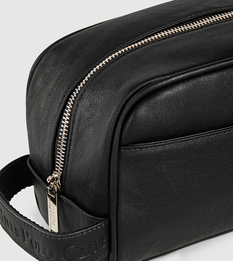 Logo Detail Zippered Toiletry Bag