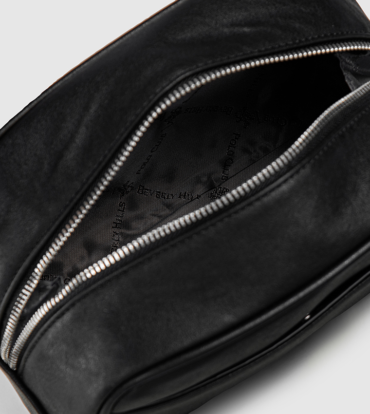 Logo Detail Zippered Toiletry Bag