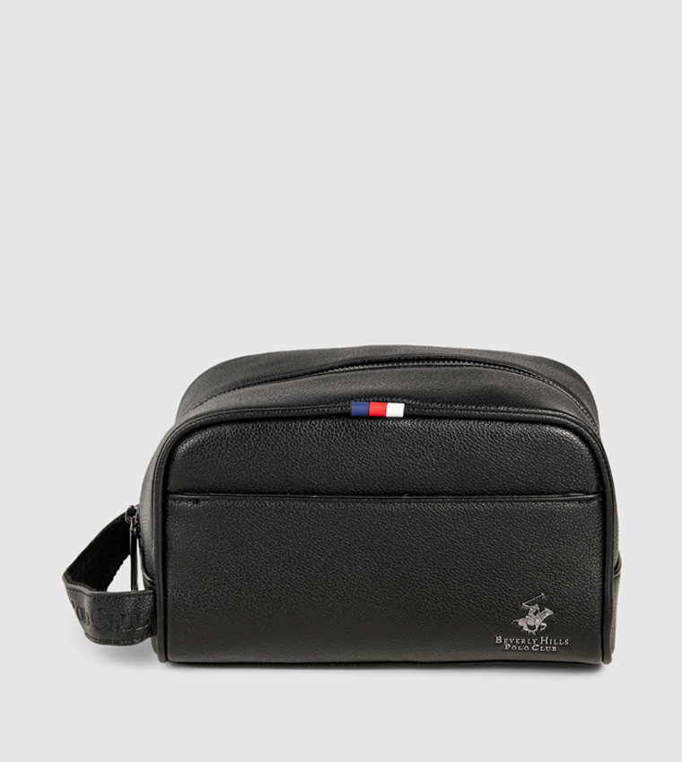 Logo Detail Zippered Toiletry Bag