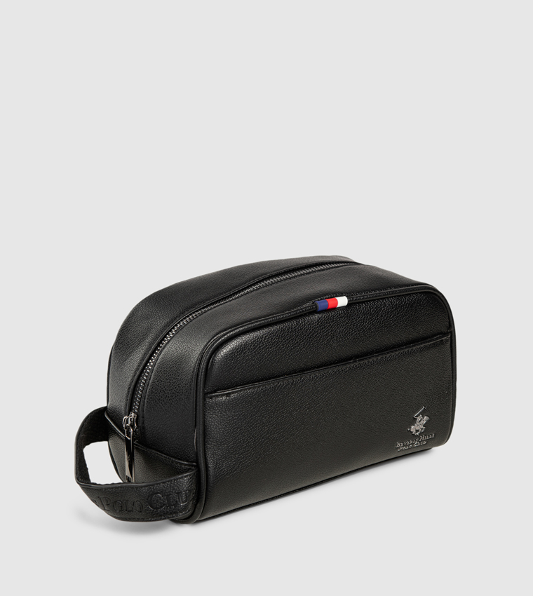 Logo Detail Zippered Toiletry Bag