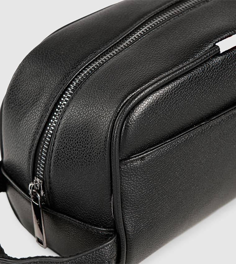 Logo Detail Zippered Toiletry Bag