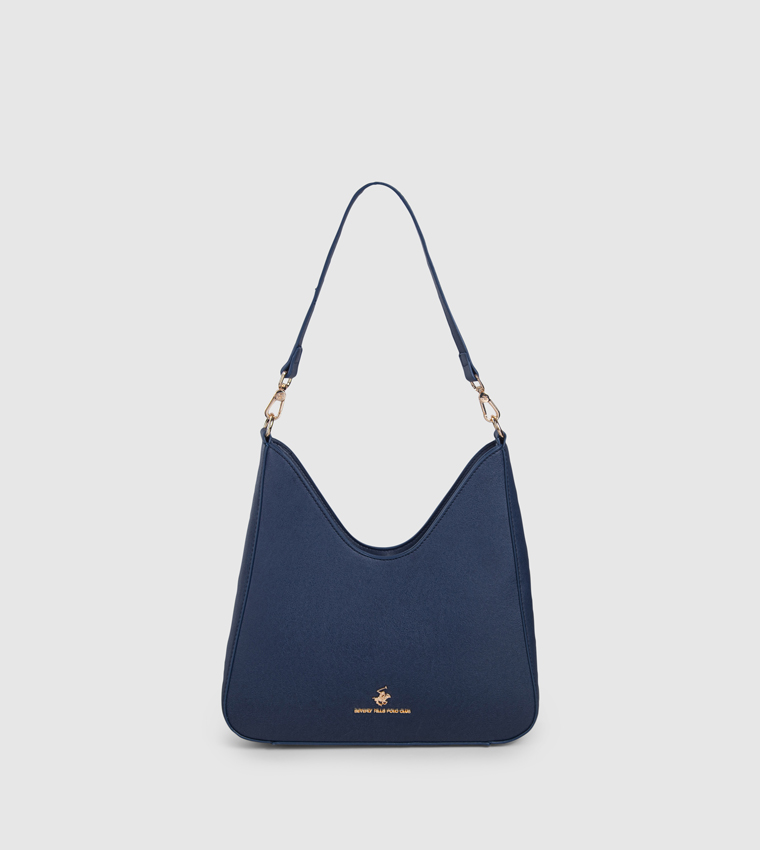 Logo Detail Zippered Shoulder Bag