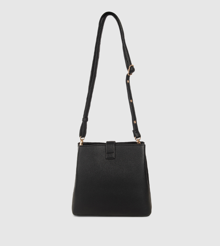 Logo Detail Twist Lock Crossbody Bag