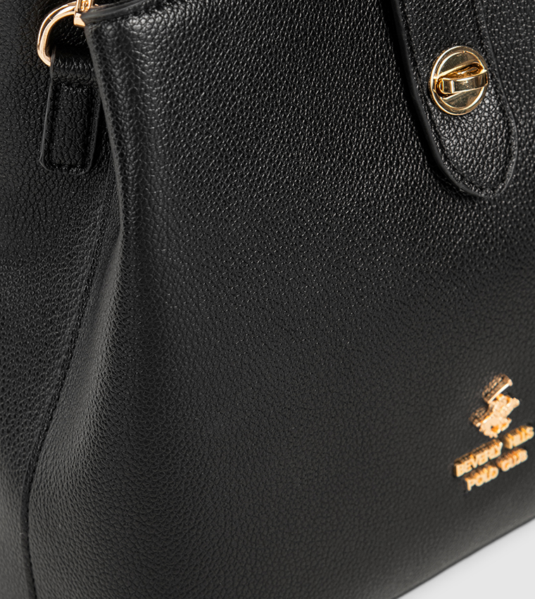 Logo Detail Twist Lock Crossbody Bag