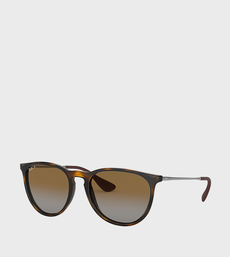 ERIKA Patterned Round Sunglasses
