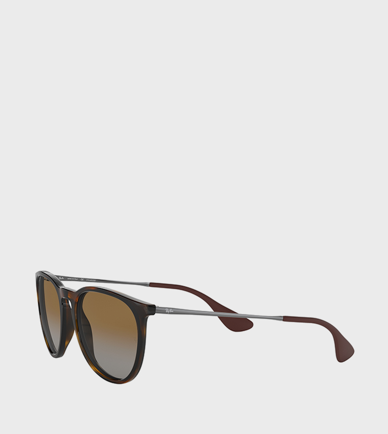 ERIKA Patterned Round Sunglasses