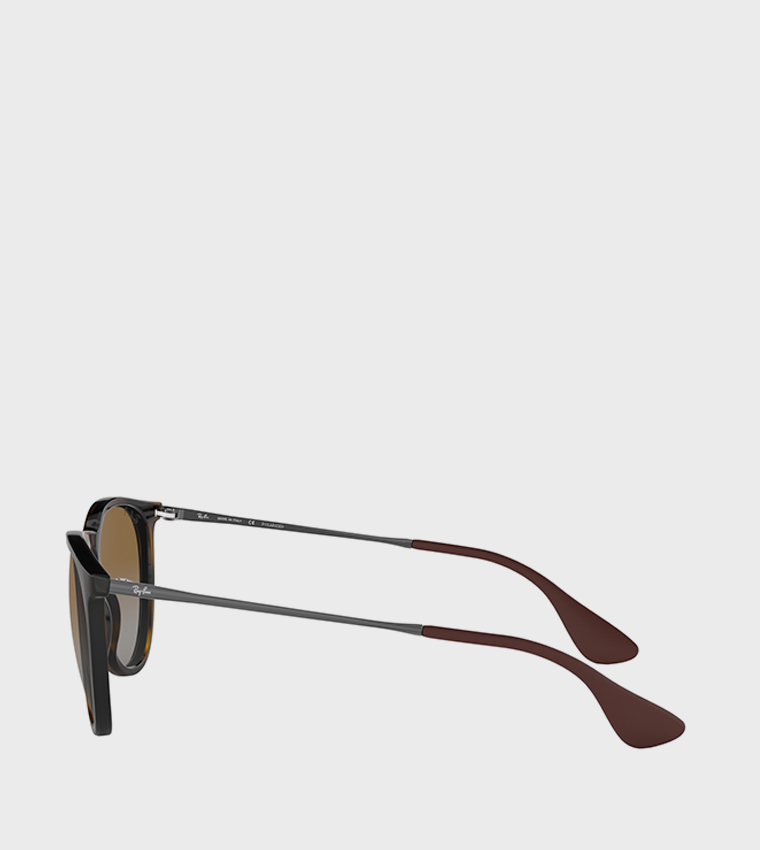 ERIKA Patterned Round Sunglasses