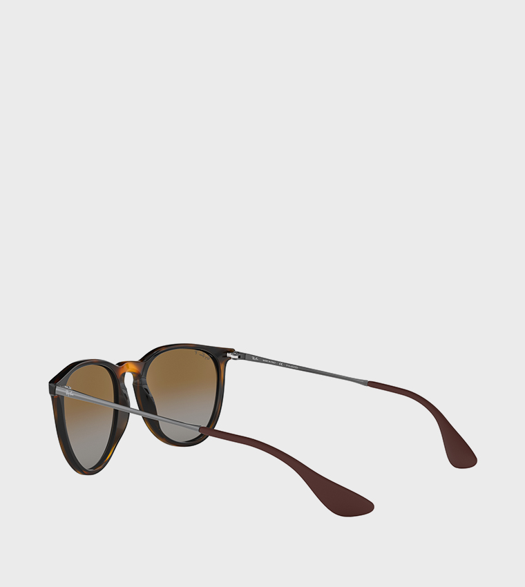 ERIKA Patterned Round Sunglasses