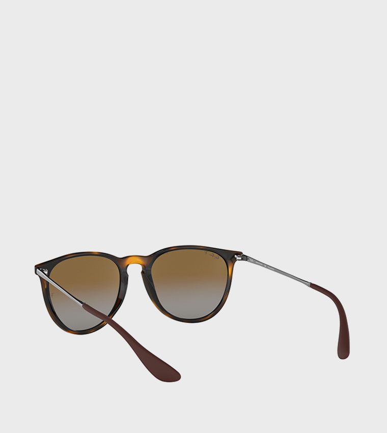 ERIKA Patterned Round Sunglasses