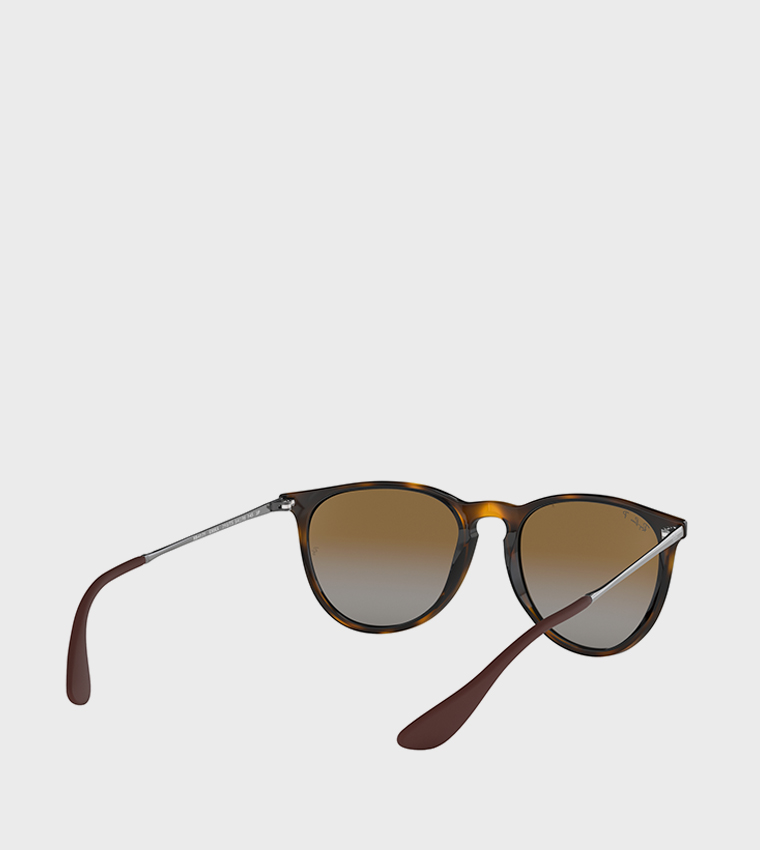 ERIKA Patterned Round Sunglasses