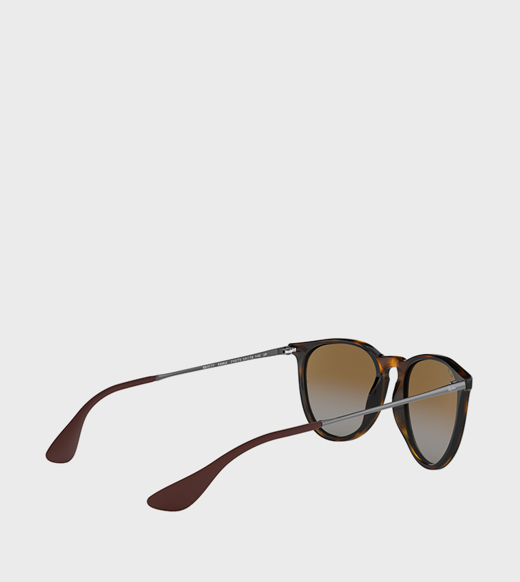 ERIKA Patterned Round Sunglasses