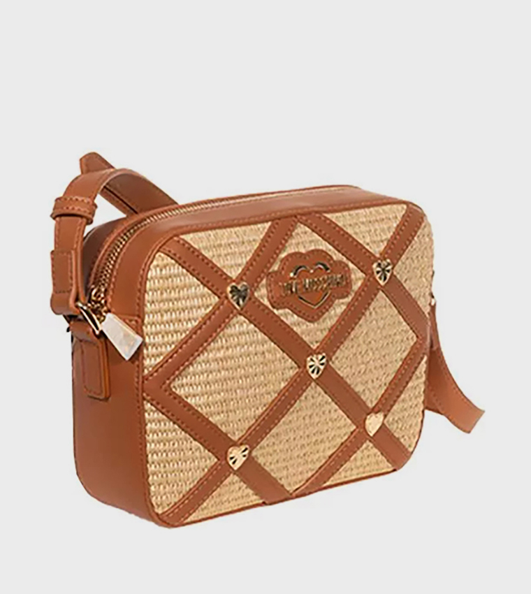 SUMMER DETAILS Raffia Crossbody Bag