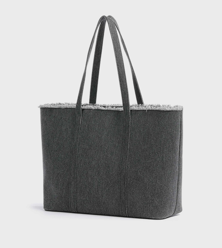 Monotype Denim Tote Bag