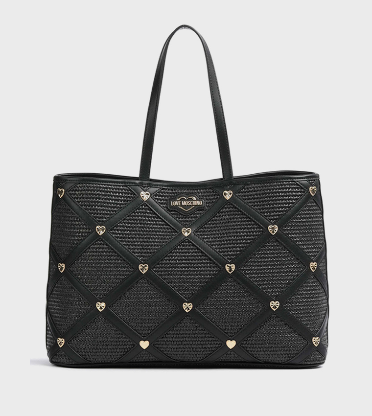 SUMMER DETAILS Raffia Tote Bag
