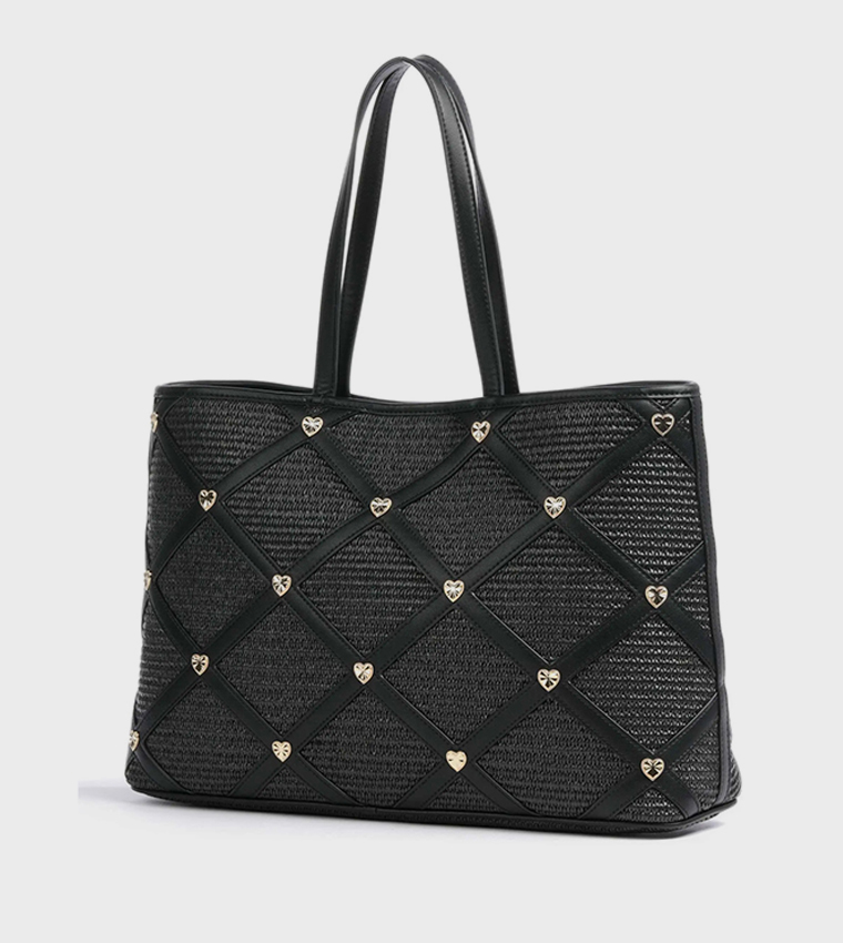 SUMMER DETAILS Raffia Tote Bag