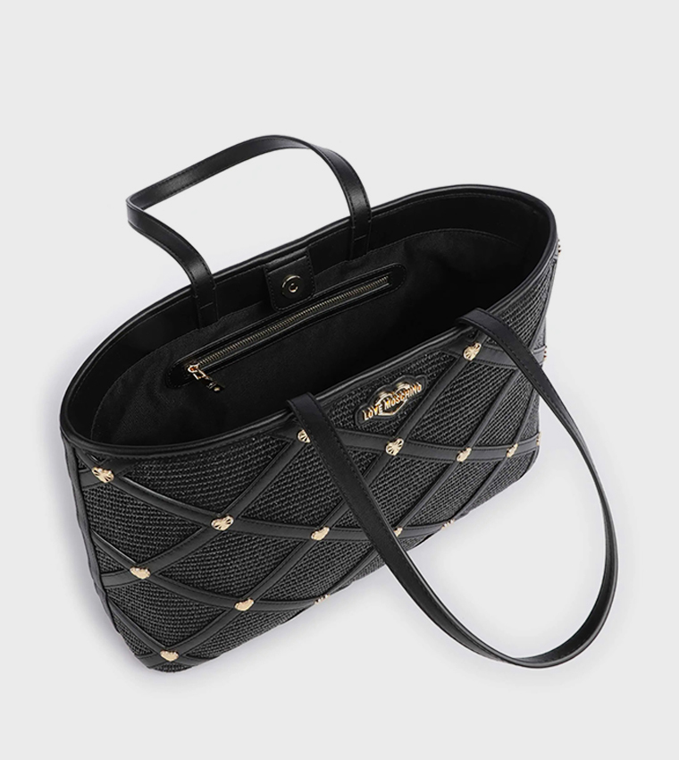 SUMMER DETAILS Raffia Tote Bag