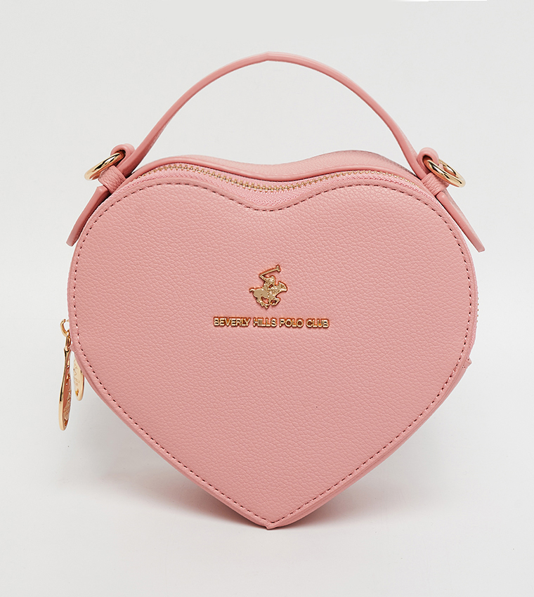 Logo Detail Heart Shape Handheld Bag