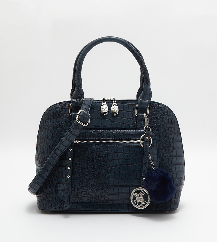 Croc Textured Handheld Bag