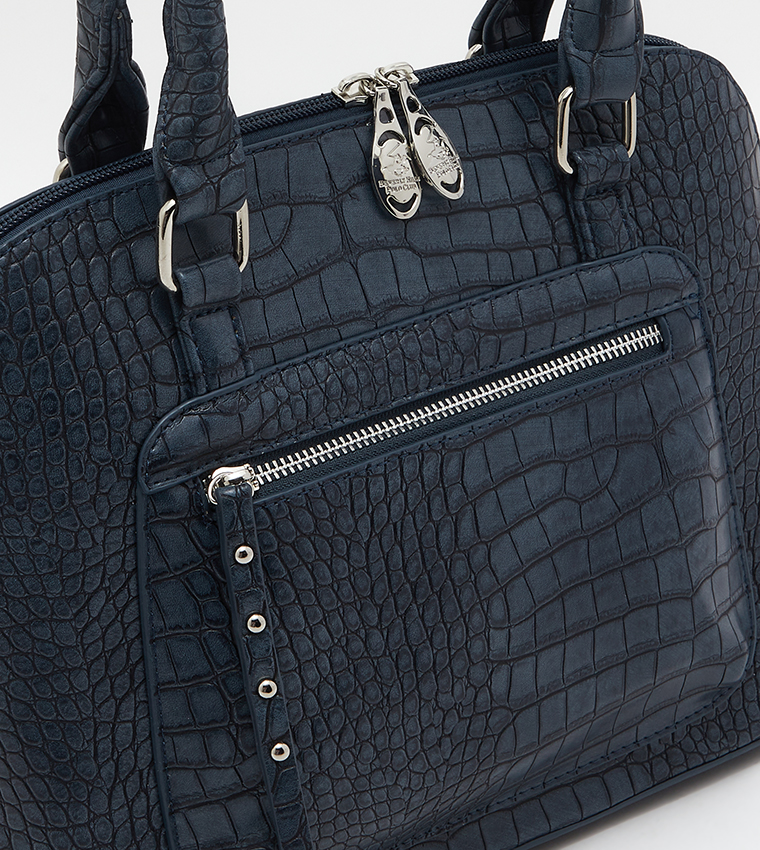 Croc Textured Handheld Bag