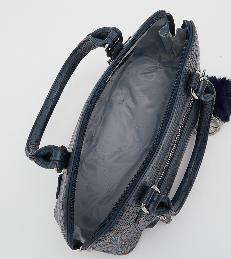 Croc Textured Handheld Bag