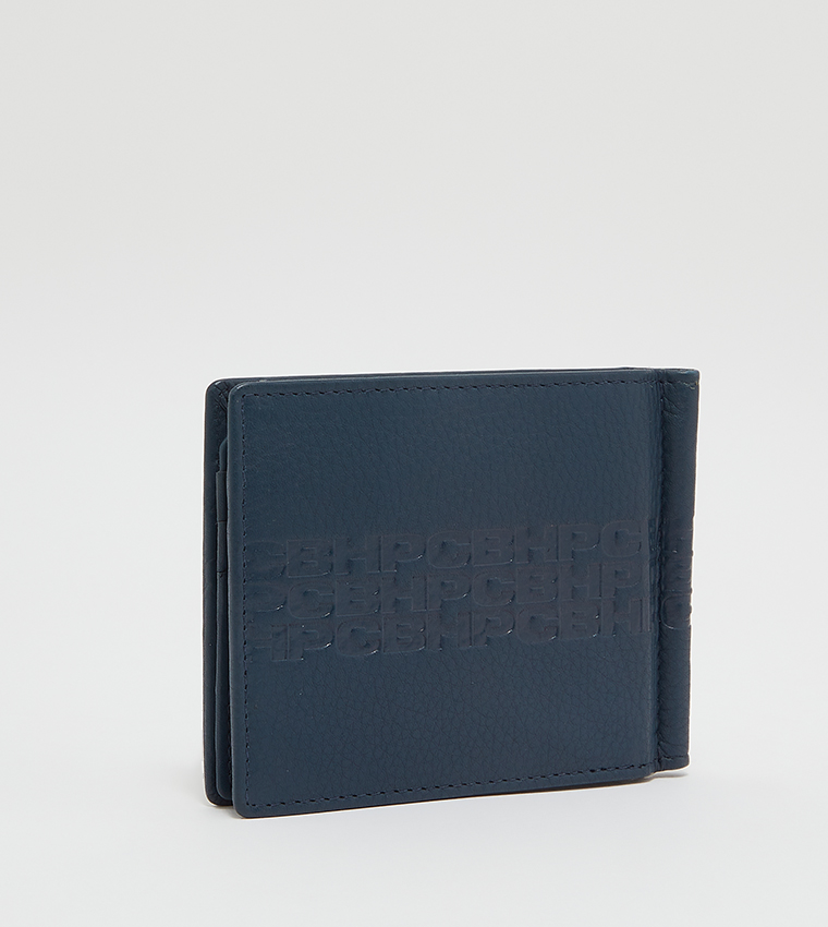 Logo Detailed Money Clip Wallet