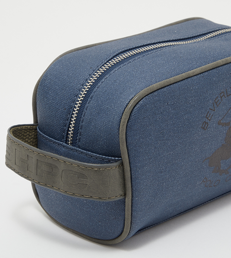 Logo Printed Zippered Travel Pouch