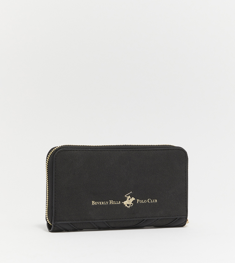 Logo Detailed Patterned Wallet