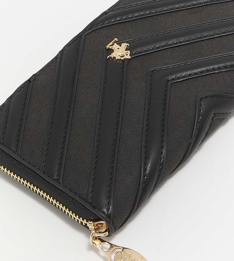 Logo Detailed Patterned Wallet